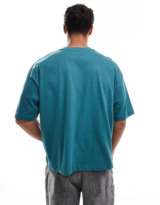 DESIGN Boxy Oversized T-shirt With Sports Graphic In Green