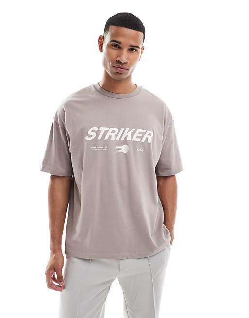 DESIGN boxy oversized t-shirt with summer back graphic in navy