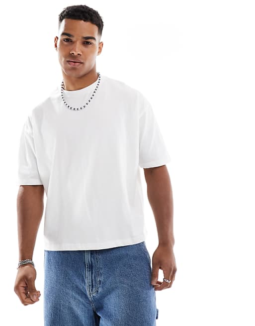 DESIGN Boxy Oversized T-shirt With Summer Graphic In White