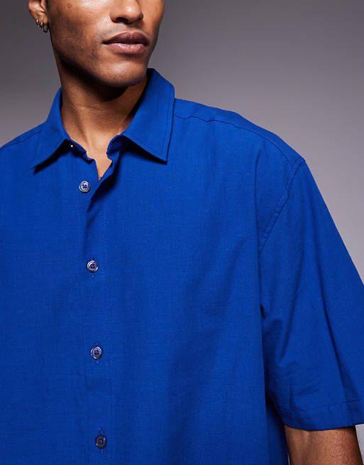 DESIGN Boxy Oversized With Back Embroidery In Blue
