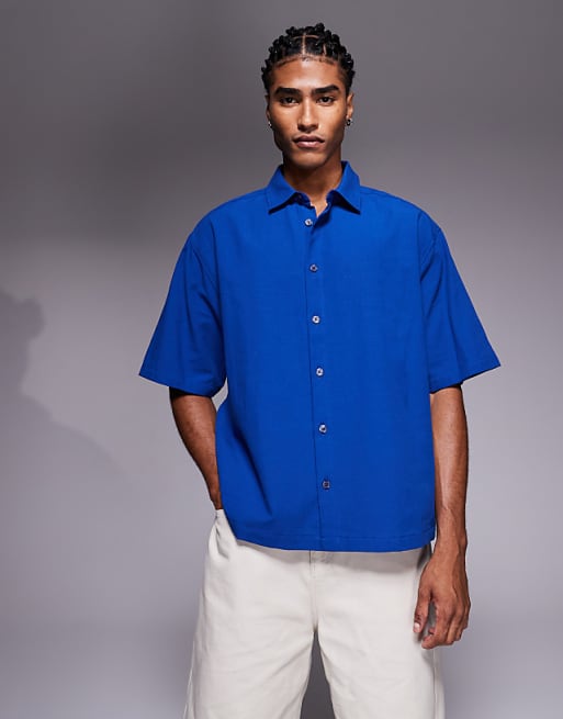 DESIGN boxy oversized with back embroidery in blue