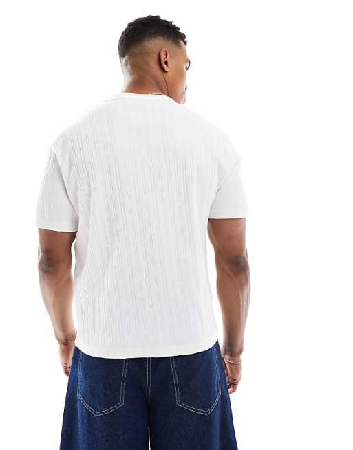 DESIGN Boxy Standard Fit T-shirt With Fruit Embroidery In White