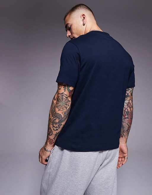 DESIGN Boxy T-shirt With Italia Sports Graphic In Navy