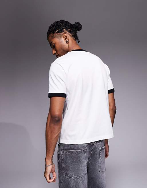 DESIGN Boxy T-shirt With Text Graphic In White
