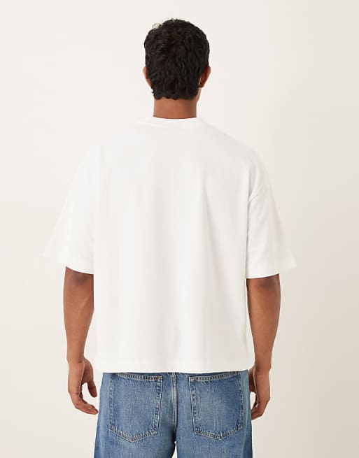 DESIGN BreatheMAX™ Heavyweight Oversized Boxy T-shirt In White Cotton Blend