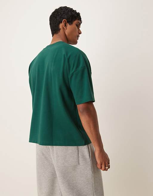 DESIGN BreatheMAX™ Heavyweight Oversized Boxy Dropped Shoulder T-shirt With Summer Graphic In Green