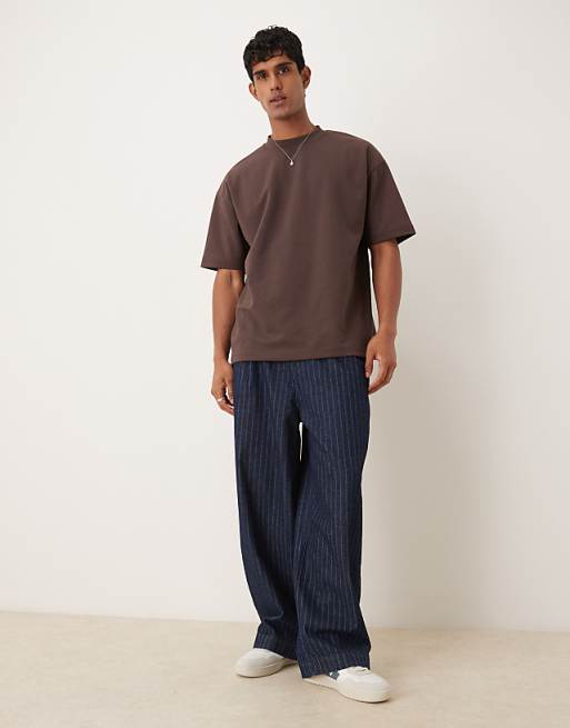 DESIGN BreatheMAX™ Heavyweight Oversized T-shirt In Brown Cotton Blend