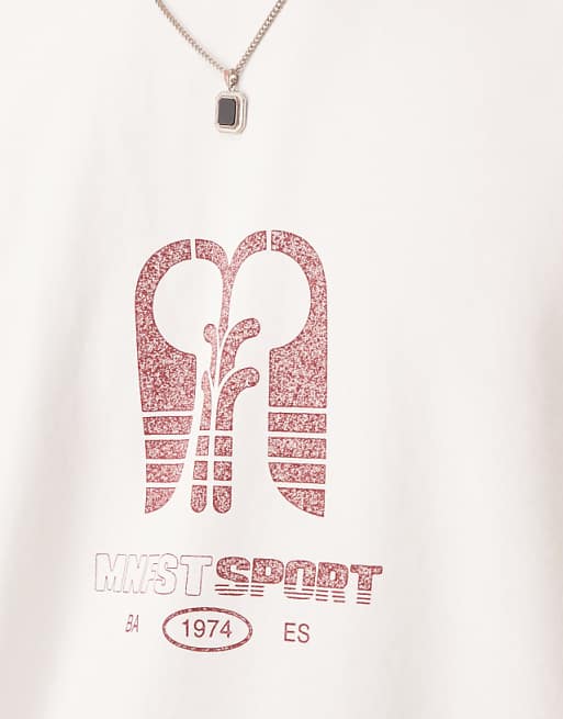 DESIGN BreatheMAX™ Heavyweight Oversized T-shirt With Logo Graphic In White