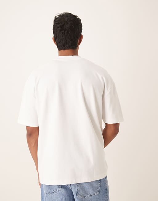 DESIGN BreatheMAX™ Heavyweight Oversized T-shirt With Logo Graphic In White