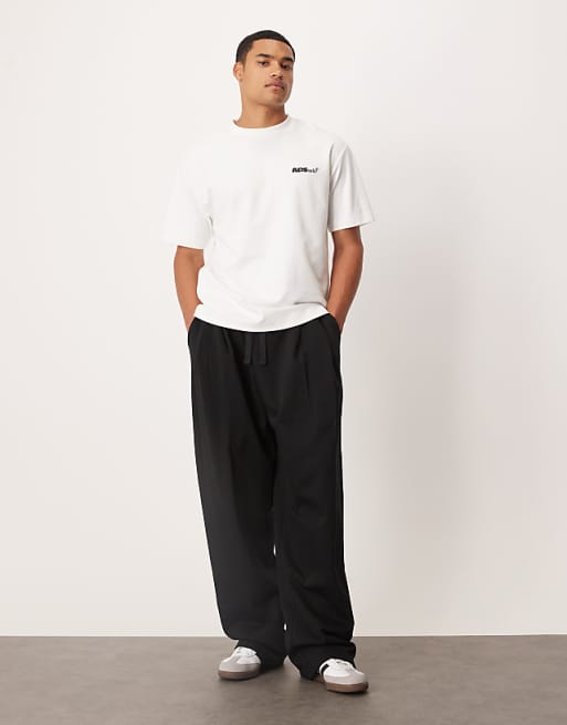 DESIGN BreatheMAX™ Heavyweight Oversized T-shirt With Text Graphic In White