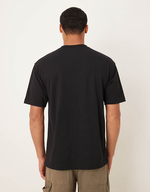 DESIGN BreatheMAX™ Heavyweight Relaxed T-shirt In Black Cotton Blend