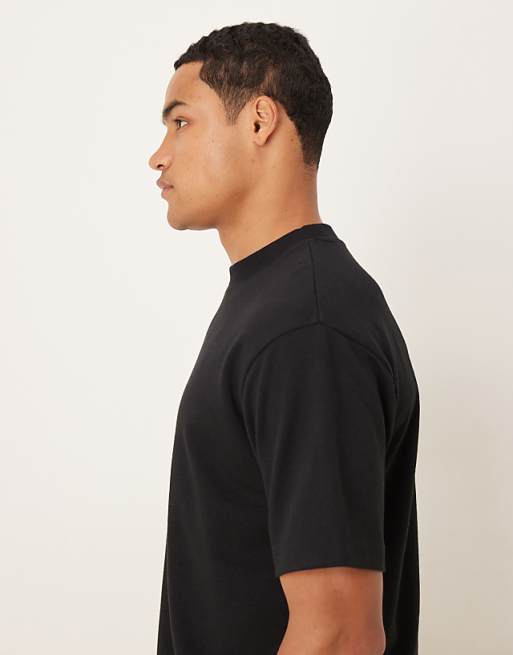 DESIGN BreatheMAX™ Heavyweight Relaxed T-shirt In Black Cotton Blend