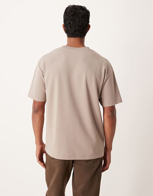 DESIGN BreatheMAX™ Heavyweight Relaxed T-shirt In Brown Cotton Blend