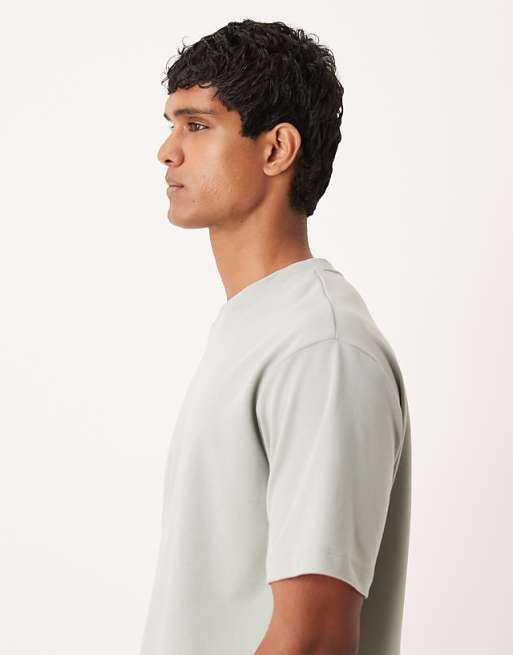 DESIGN BreatheMAX™ Heavyweight Relaxed T-shirt In Sage Cotton Blend