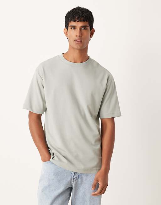 DESIGN breatheMAX™ heavyweight relaxed t-shirt in sage cotton blend