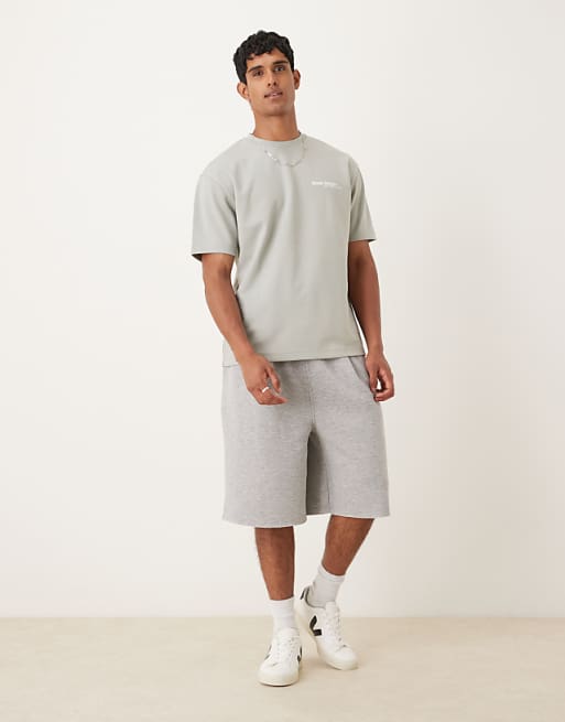 DESIGN BreatheMAX™ Heavyweight Relaxed T-shirt With Text Graphic In Sage Green
