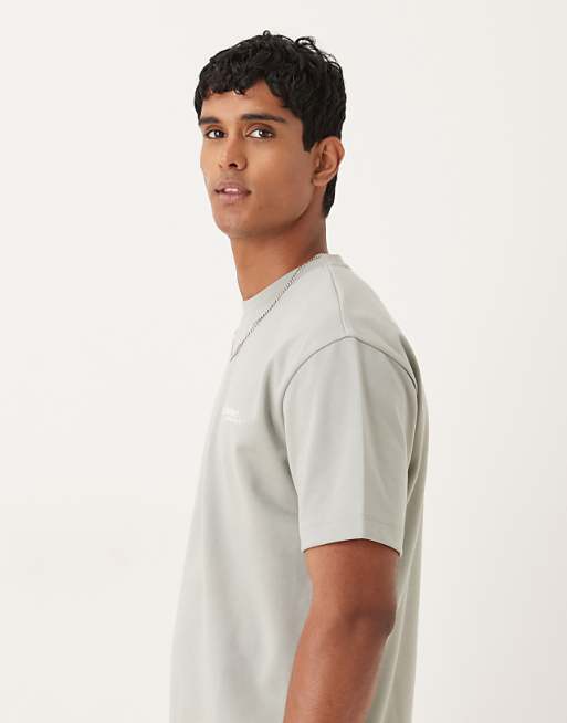 DESIGN BreatheMAX™ Heavyweight Relaxed T-shirt With Text Graphic In Sage Green