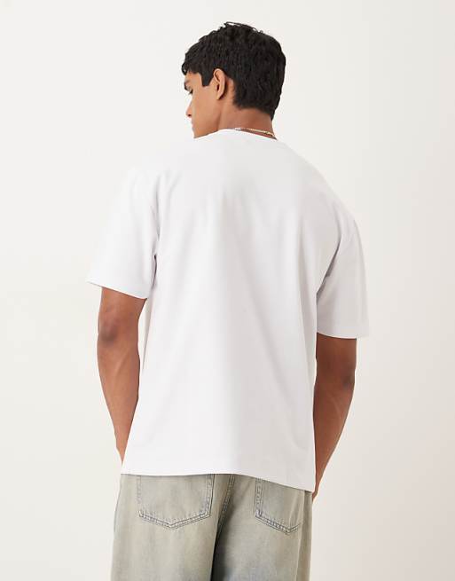 DESIGN BreatheMAX™ Heavyweight Relaxed T-shirt With City Graphic In White