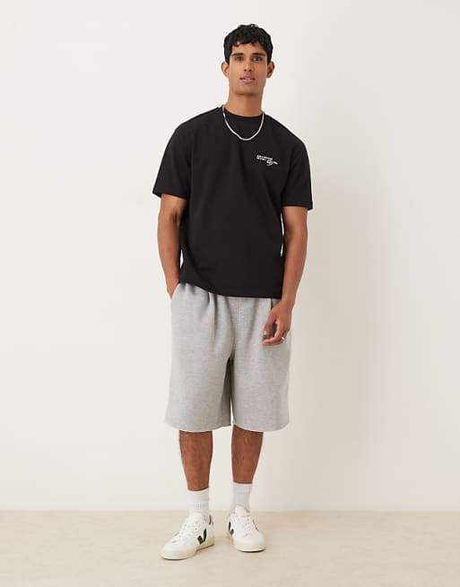DESIGN BreatheMAX™ Heavyweight Relaxed T-shirt With Text Graphic In Black