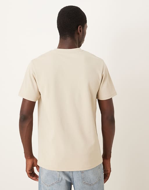 DESIGN BreatheMAX™ Heavyweight T-shirt In Beige Cotton Blend