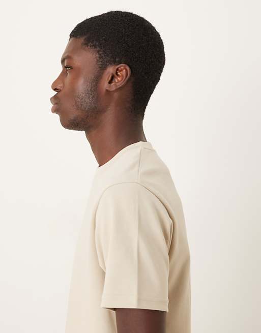 DESIGN BreatheMAX™ Heavyweight T-shirt In Beige Cotton Blend