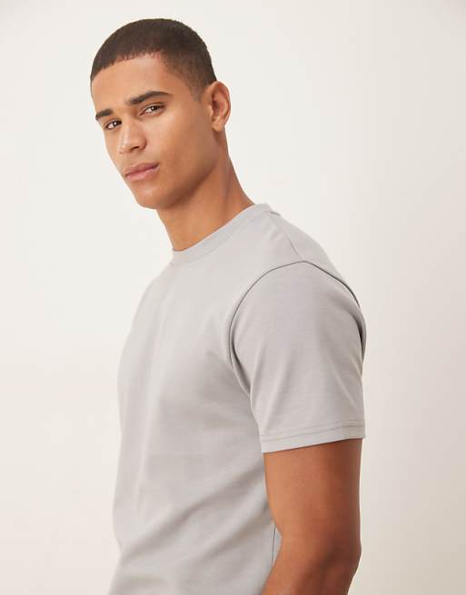 DESIGN BreatheMAX™ Heavyweight T-shirt In Grey Cotton Blend