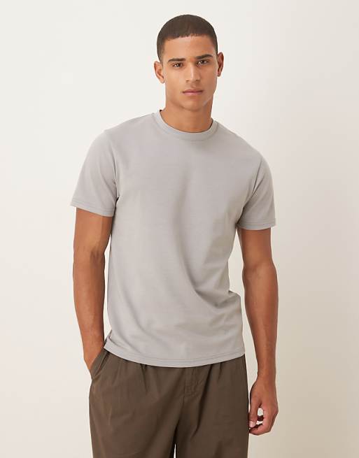 DESIGN breatheMAX™ heavyweight t-shirt in grey cotton blend