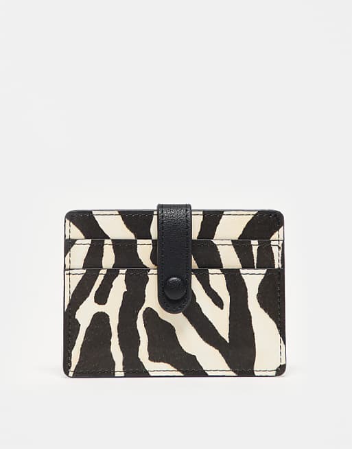 DESIGN card holder in zebra print