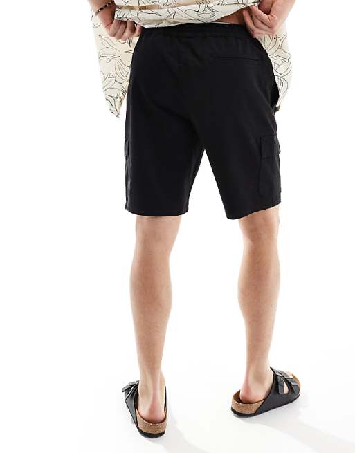 DESIGN Cargo Short In Regular Length In Black
