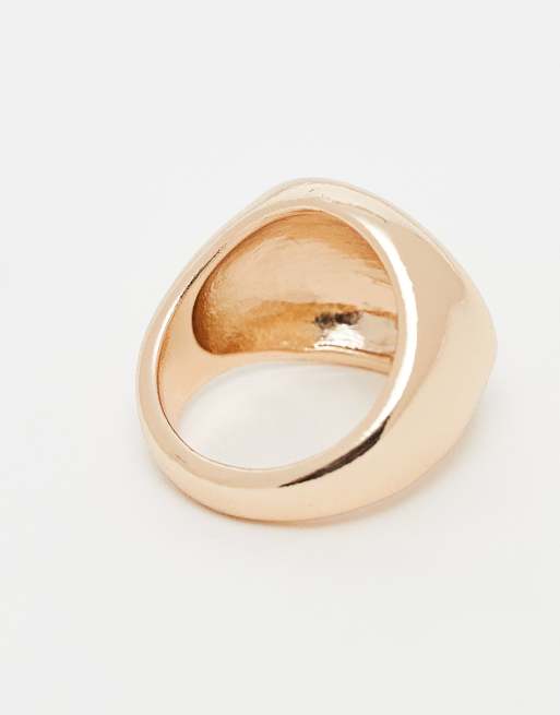 DESIGN Chunky Shell Ring In Gold Tone