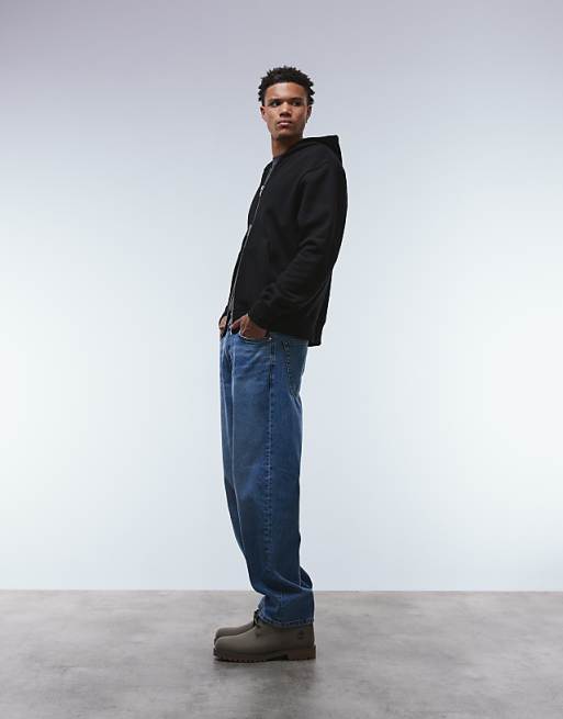 DESIGN Classic Rigid Fit Jeans In Indigo