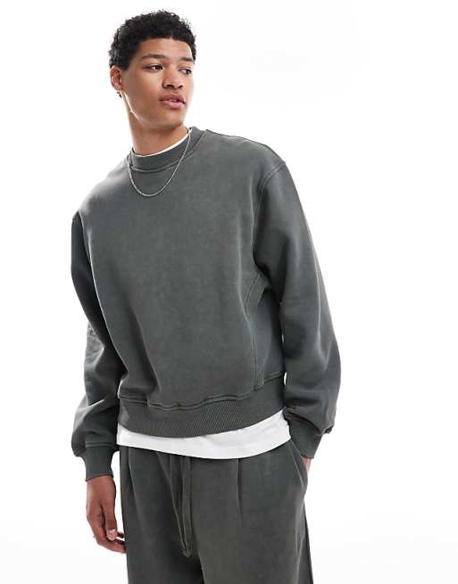 DESIGN co-ord boxy relaxed sweatshirt in khaki