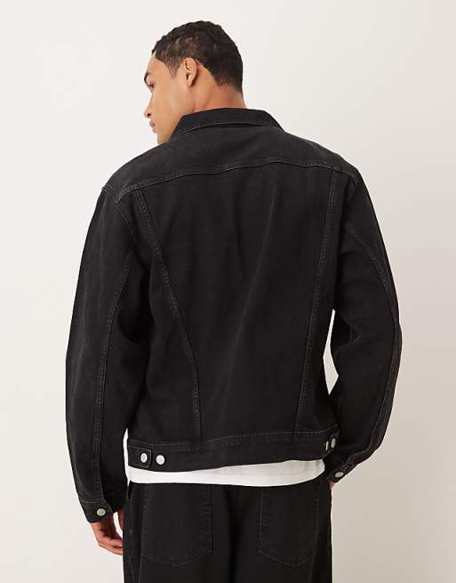 DESIGN Co-ord Denim Trucker Jacker In Black