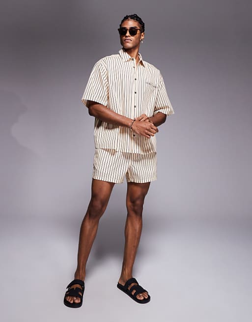DESIGN co-ord in beige stripe
