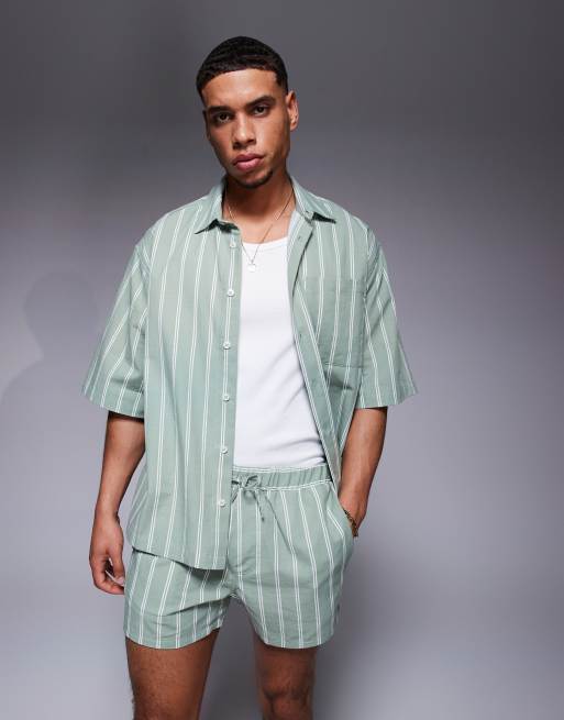 DESIGN Co-ord In Green Stripe