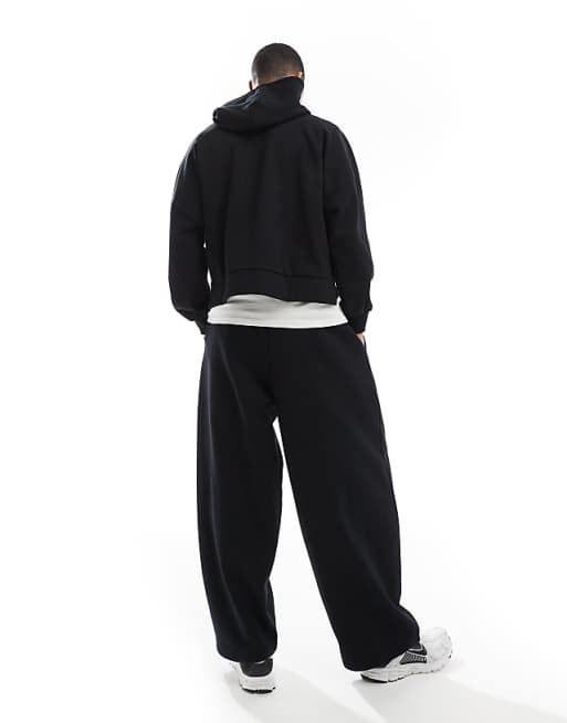 DESIGN Co-ord Premium Heavyweight Loose Jogger With Seam Detail In Black - BLACK
