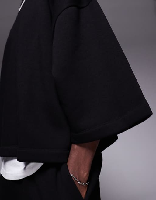 DESIGN Co-ord Relaxed Sweatshirt T-shirt In Black
