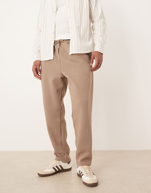 DESIGN Co-ord Relaxed Tapered Fit Joggers In Beige