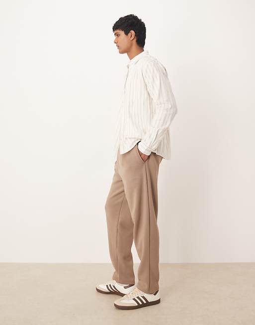 DESIGN Co-ord Relaxed Tapered Fit Joggers In Beige