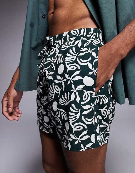 DESIGN Co-ord Shorts In Short Length In Dark Green