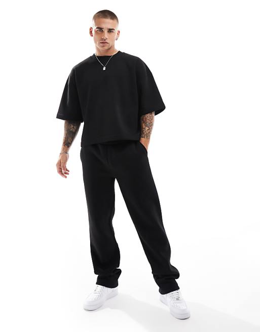 DESIGN Co-ord Straight Leg Jogger In Black - BLACK