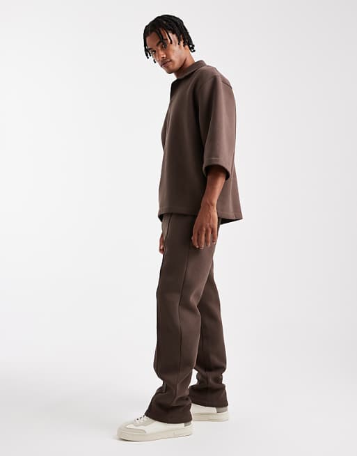DESIGN Co-ord Straight Leg Jogger In Brown