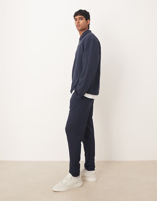 DESIGN Co-ord Tapered Fit Pique Jogger In Navy