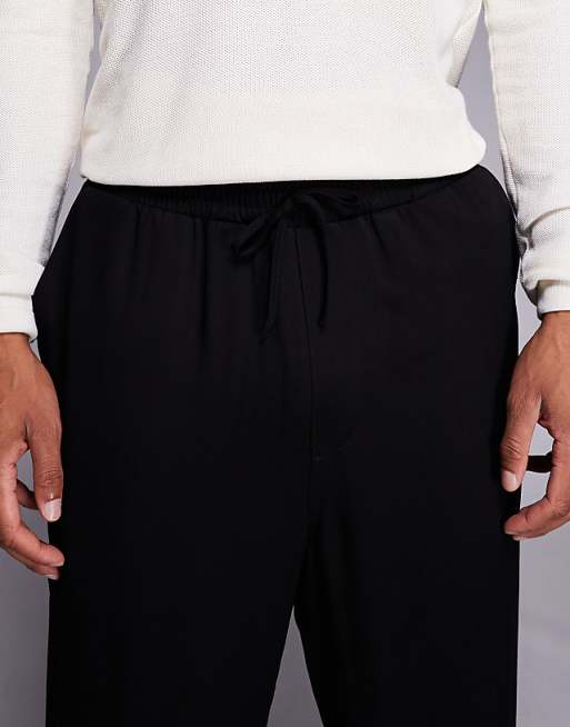 DESIGN Co-ord Tapered Trousers In Black