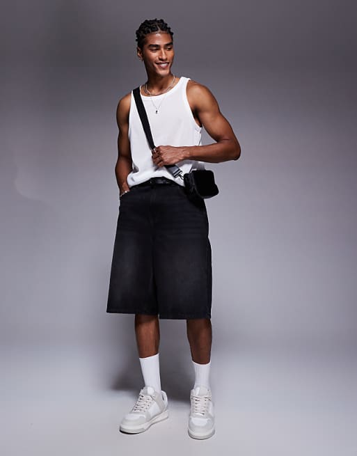 DESIGN Contrast Crew Neck Vest In Cream Texture