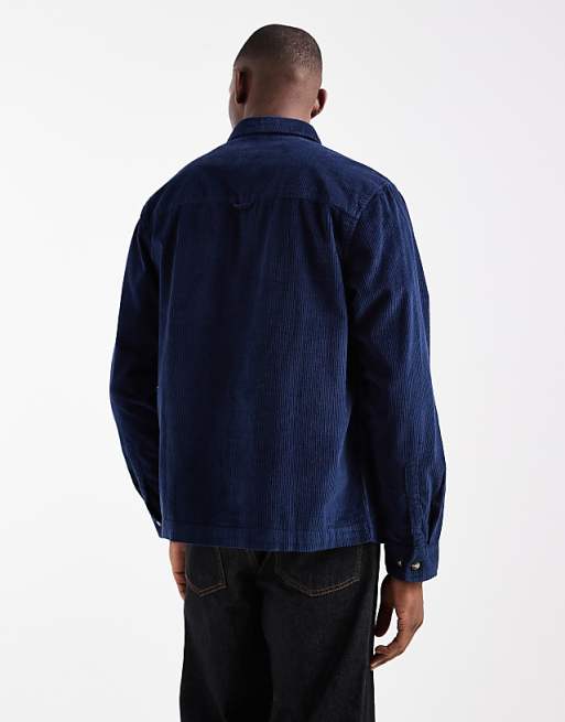 DESIGN Cord Overshirt In Navy