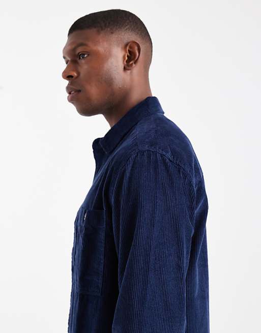 DESIGN Cord Overshirt In Navy