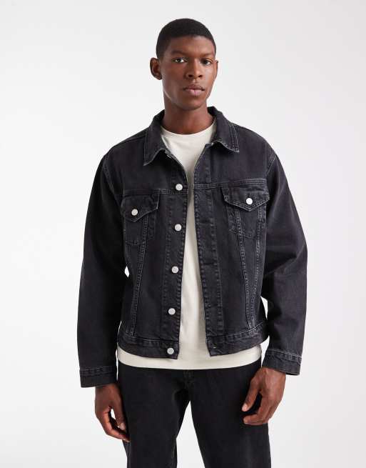 DESIGN Denim Jacket And Jeans Co-ord In Black