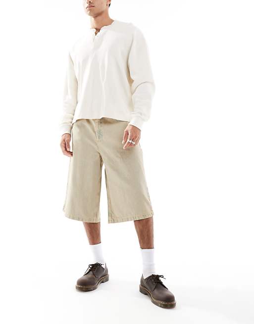 DESIGN denim jorts in bleach wash