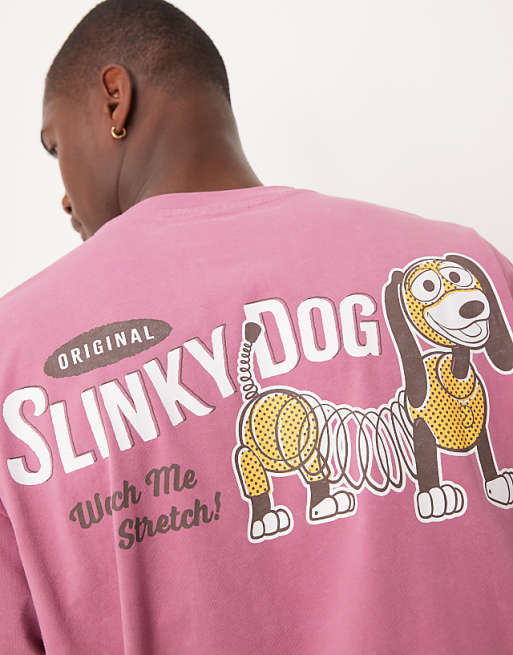 DESIGN Disney Pixar Oversized T-shirt With Slinky Print In Pink